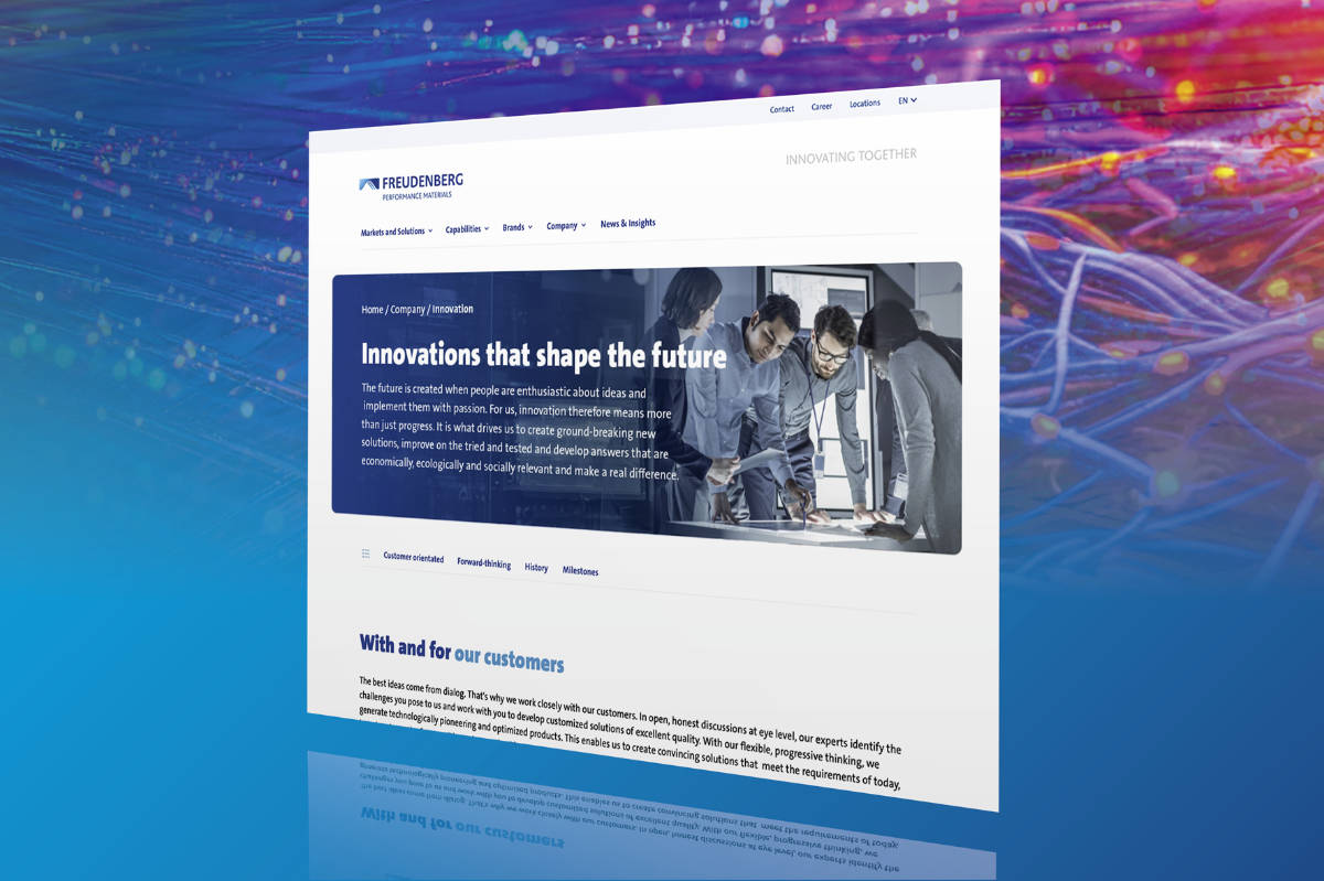 Freudenberg Performance Materials launcht neue Website